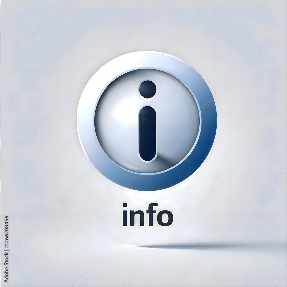 Modern Information Icon – Blue Circular Modern Information Icon – Blue Circular