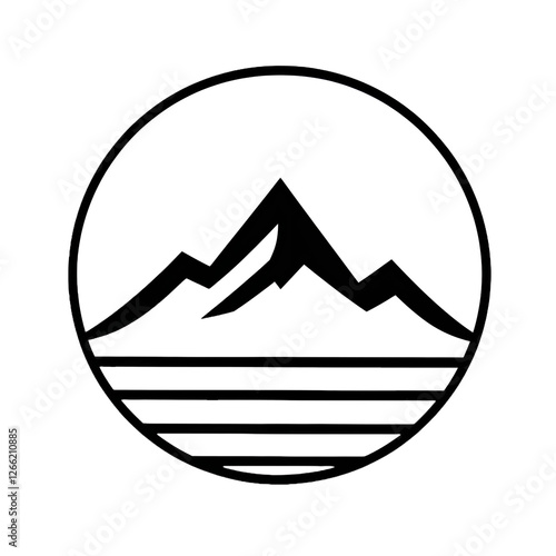 Mountain black graphic logo 