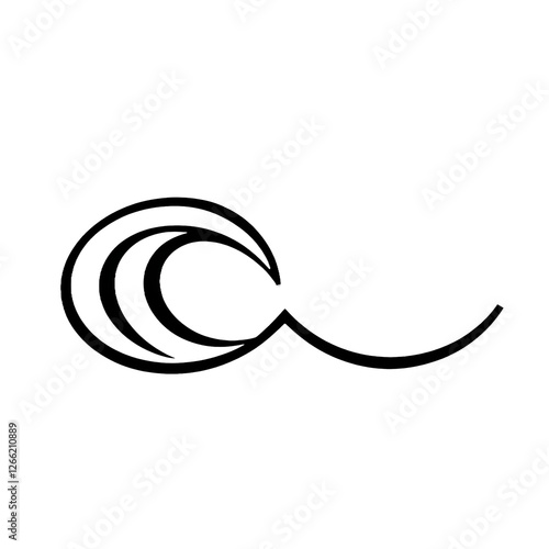 Wave graphic black logo 