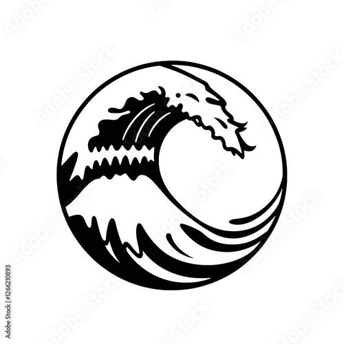 Wave graphic black logo 