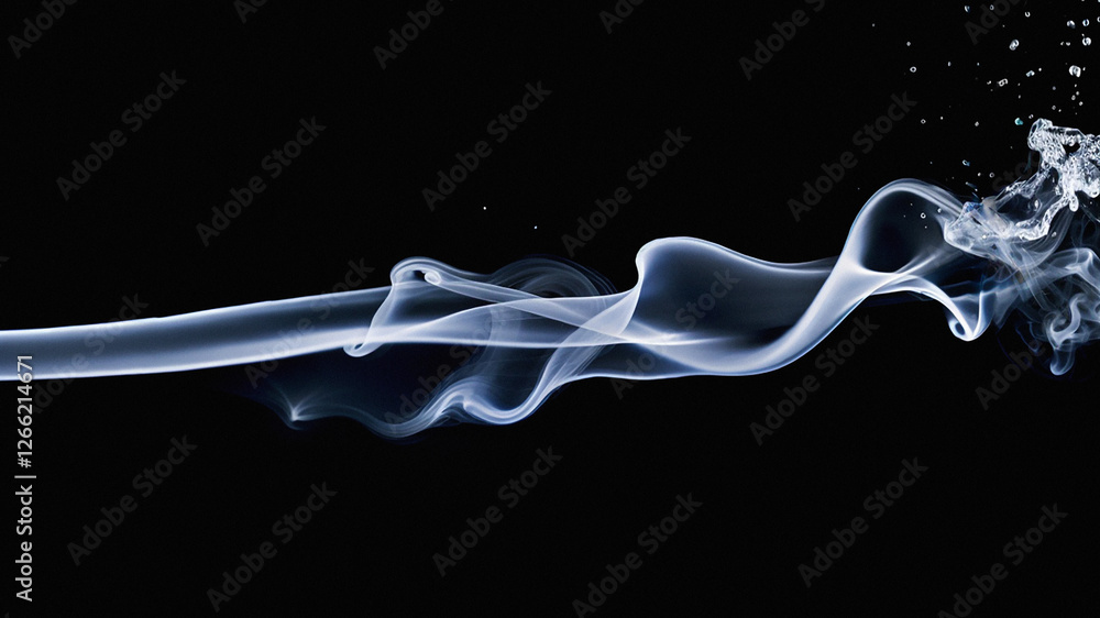 Naklejka premium Smoke, mist, smoke, patterns, graphics, cool, abstract