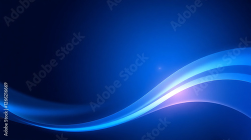 Abstract blue background with glowing, gradient, and curved shapes1