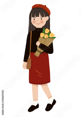 Parisian Girl Illustration