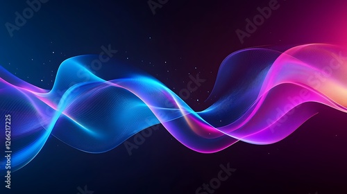 Abstract Neon Wave: A Symphony of Color and Light