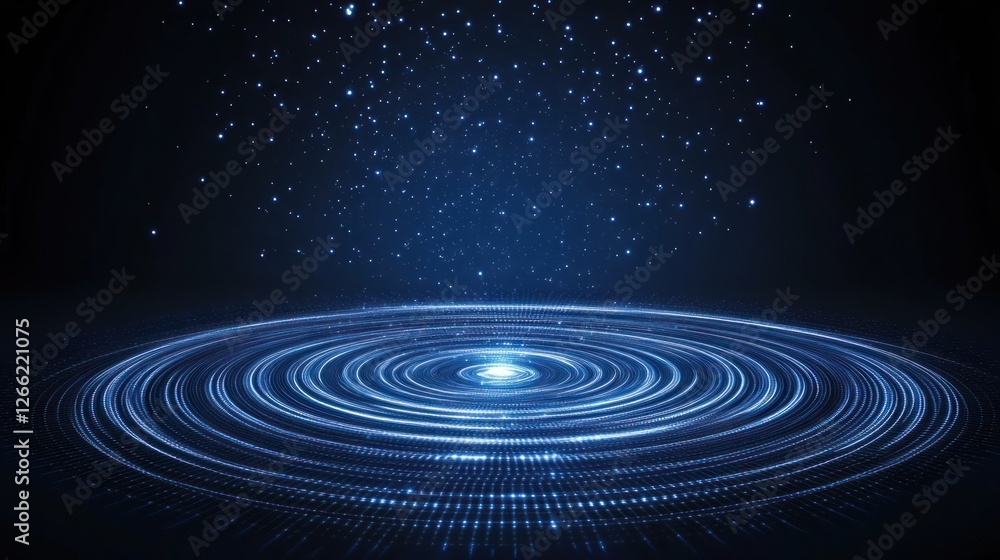 Abstract Cosmic Vortex: Blue Nebula Energy Abstract Cosmic Vortex: Blue Nebula Energy