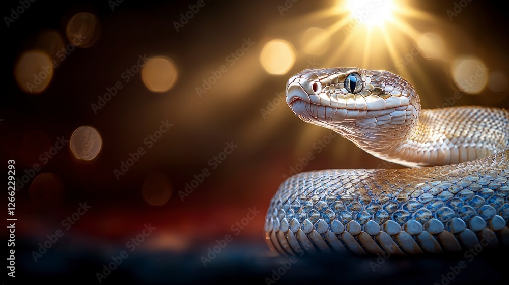Majestic Golden Snake Scales Gleaming Wealth Prosperity Fortune Success Symbol Majestic Golden Snake Scales Gleaming Wealth Prosperity Fortune Success Symbol