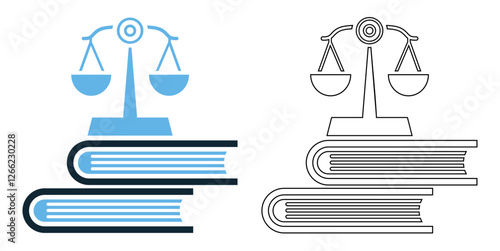 Education law icon vector, legal, academic and rights pictogram symbol ui and ux design, glyphs and stroke line