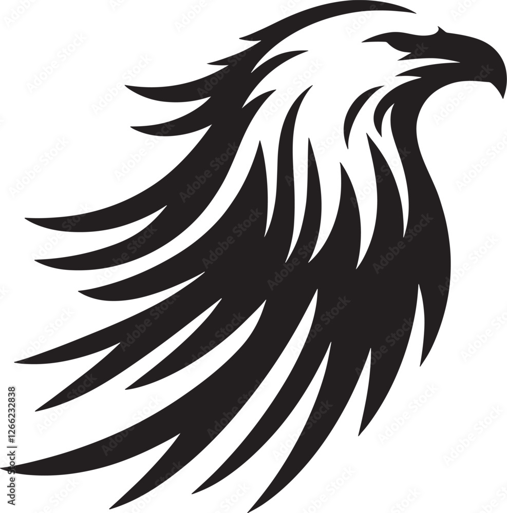 Fototapeta premium Stylized eagle head design.