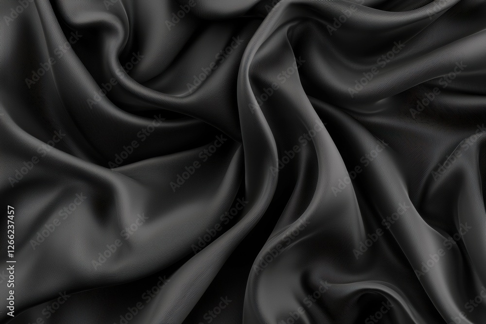 Elegant Black Satin Fabric Smooth Texture for Background Design Elegant Black Satin Fabric Smooth Texture for Background Design