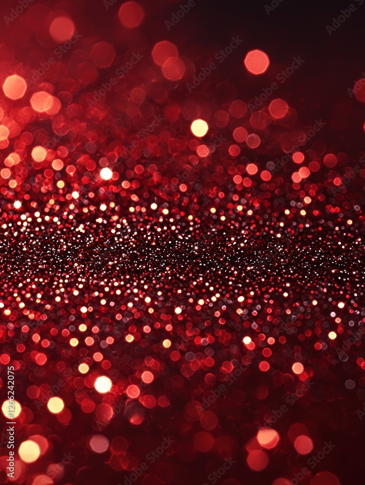 Red Glitter Background With Bokeh Lights Red Glitter Background With Bokeh Lights