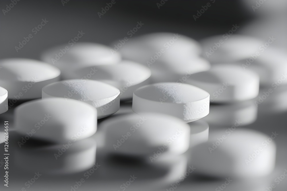 Close-up of colorful tablets and pills, reflecting innovation in the world of medical science Close-up of colorful tablets and pills, reflecting innovation in the world of medical science