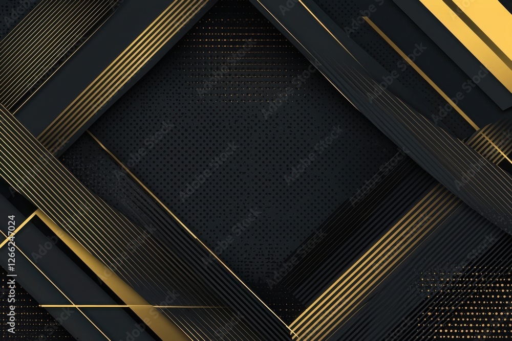 Black and Gold Abstract Background with Geometric Lines and Shapes Black and Gold Abstract Background with Geometric Lines and Shapes