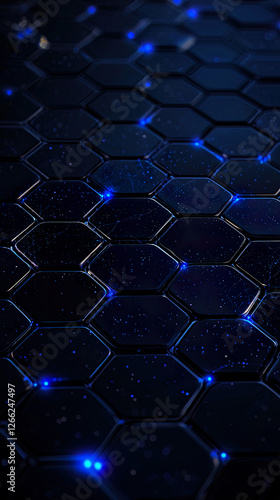 Wallpaper Mural Blue light network technology theme abstract background with glowing network nodes and futuristic patterns.
 Torontodigital.ca