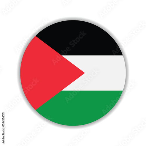 Free Download Palestine circle flag logo icon digital vector illustration - GFXLoad