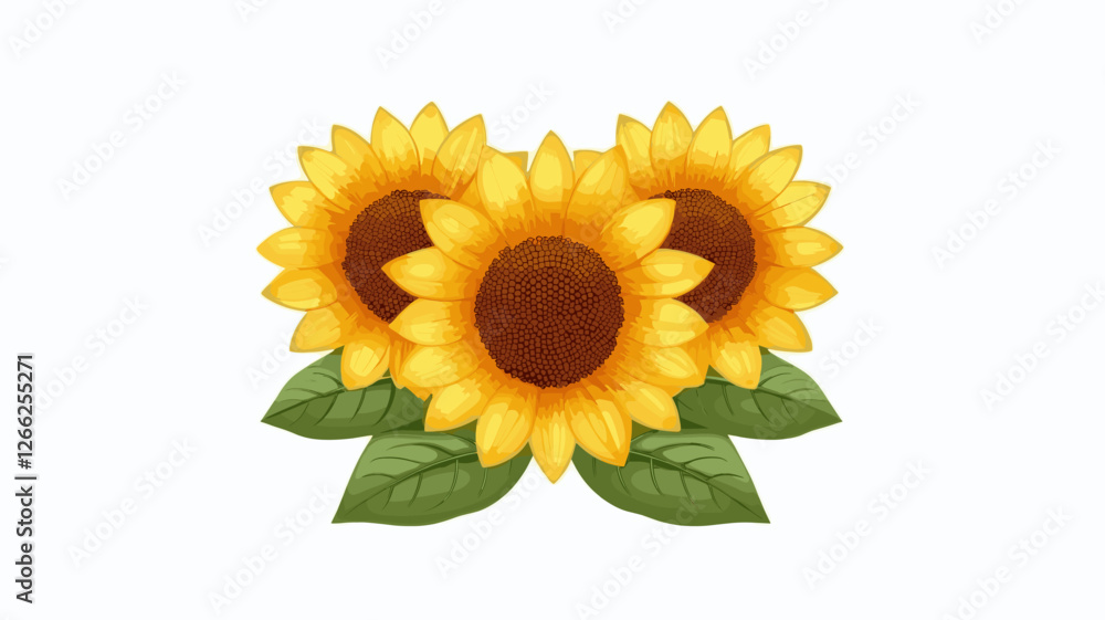 Fototapeta premium Sunflowers Illustration