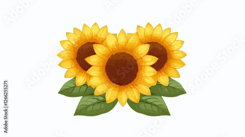 Wallpaper Mural Sunflowers Illustration Torontodigital.ca