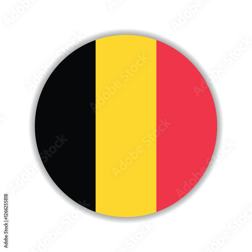 Belgium circle flag logo icon digital vector illustration Free Download Belgium circle flag logo icon digital vector illustration - GFXLoad