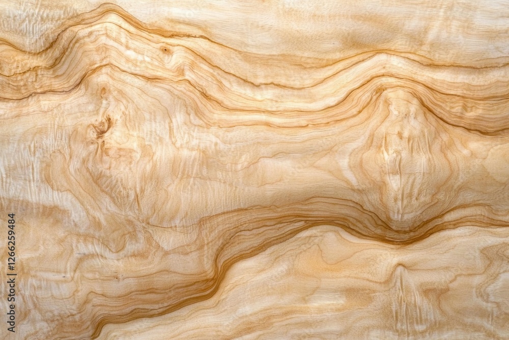 Natural wooden texture with organic swirls and light brown tones
