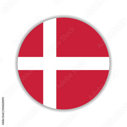 Free Download Denmark circle flag logo icon digital vector illustration - GFXLoad