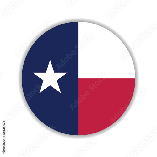 Texas circle flag logo icon digital vector illustration Free Download Texas circle flag logo icon digital vector illustration - GFXLoad