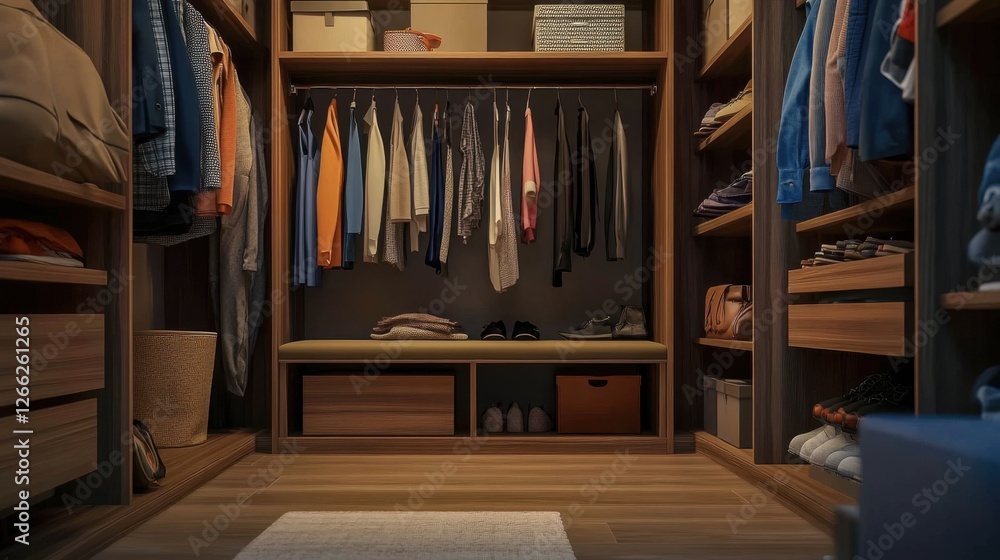 modern walk-in closet design with ample storage modern walk-in closet design with ample storage