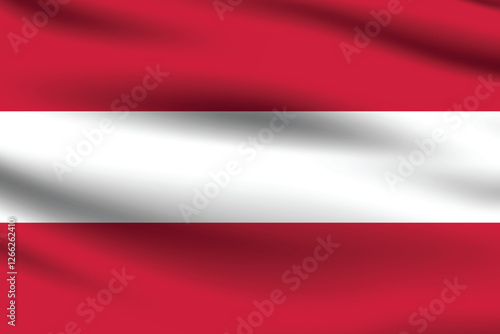 Free Download Austria flag official colors and proportion digital vector illustration. Pleated flag. - GFXLoad
