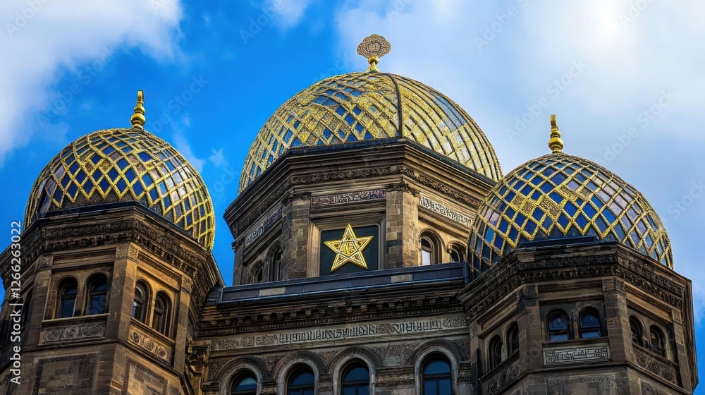 Obraz premium magnificent domes of the new synagogue in munich