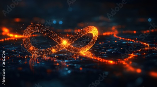 infinite loop of light particles