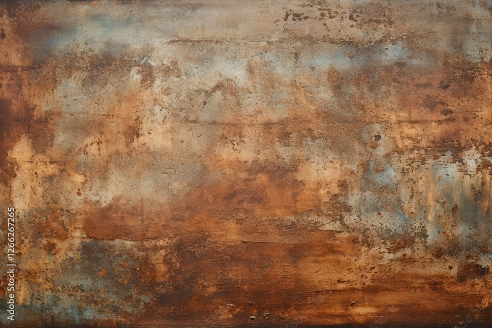 Rusted Copper Panel with Grunge Texture and Earthy Tones Ideal for Backgrounds, Artwork or Abstract Designs in Vintage Aesthetic Rusted Copper Panel with Grunge Texture and Earthy Tones Ideal for Backgrounds, Artwork or Abstract Designs in Vintage Aesthetic