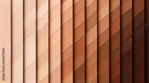 Wallpaper Mural Soft gradient of skin tone colors arranged in diagonal stripes, showcasing diversity and warmth. This highlights various shades from light to dark, creating harmonious blend Torontodigital.ca