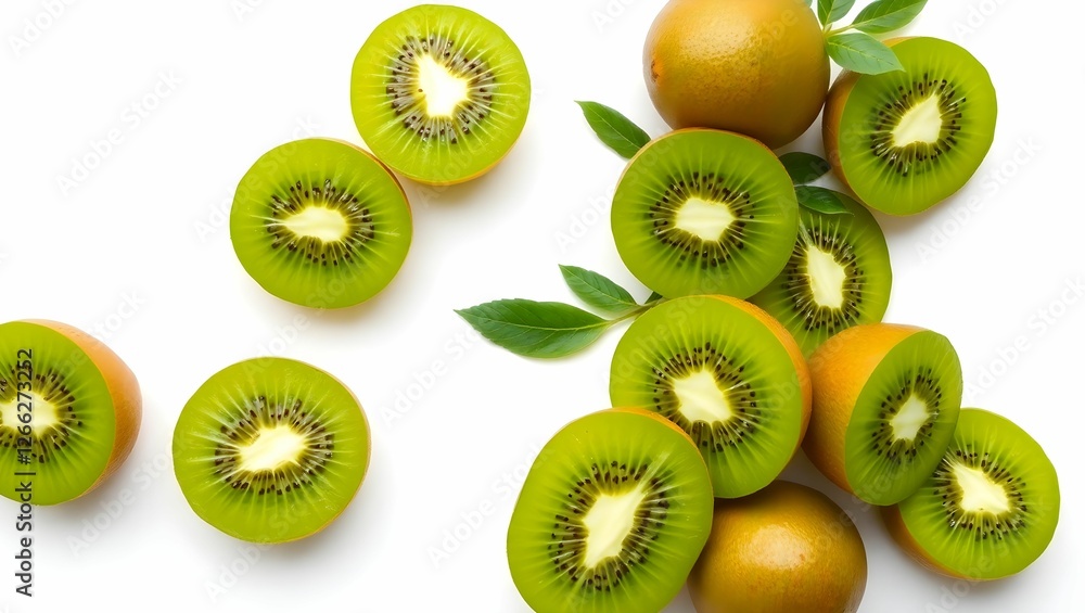 Fototapeta premium kiwi fruit isolated on white background