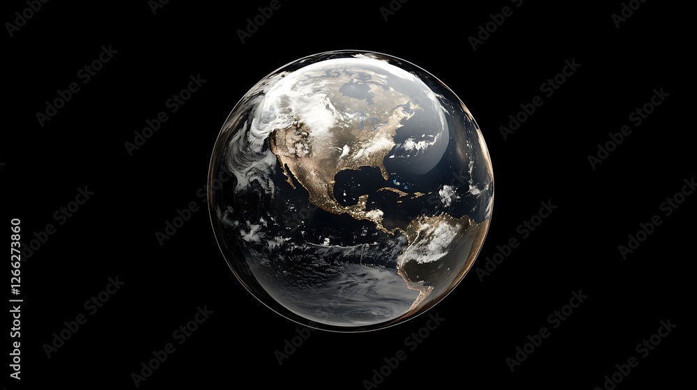 Encapsulated Earth: A Glass Globe Depicting Our Planet Encapsulated Earth: A Glass Globe Depicting Our Planet