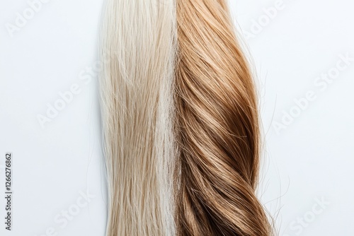 Wallpaper Mural Healthy hair versus damaged hair comparison showcasing texture and quality differences. Generative AI Torontodigital.ca