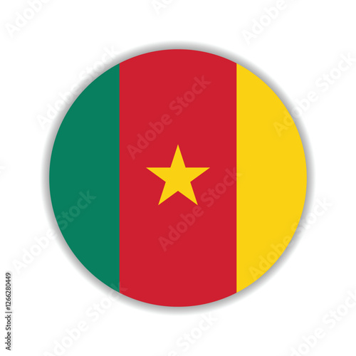 Cameroon circle flag logo icon digital vector illustration Free Download Cameroon circle flag logo icon digital vector illustration - GFXLoad