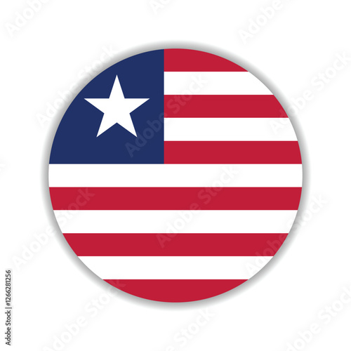 Free Download Liberia flag circle icon vector illustration design - GFXLoad