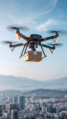 Wallpaper Mural Drone lifts off autonomously carrying parcel to waiting clients location Torontodigital.ca