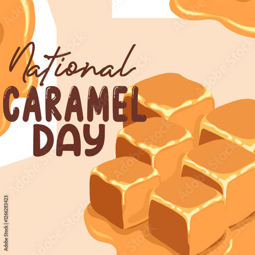 vector graphic of National Caramel Day ideal for National Caramel Day celebration.