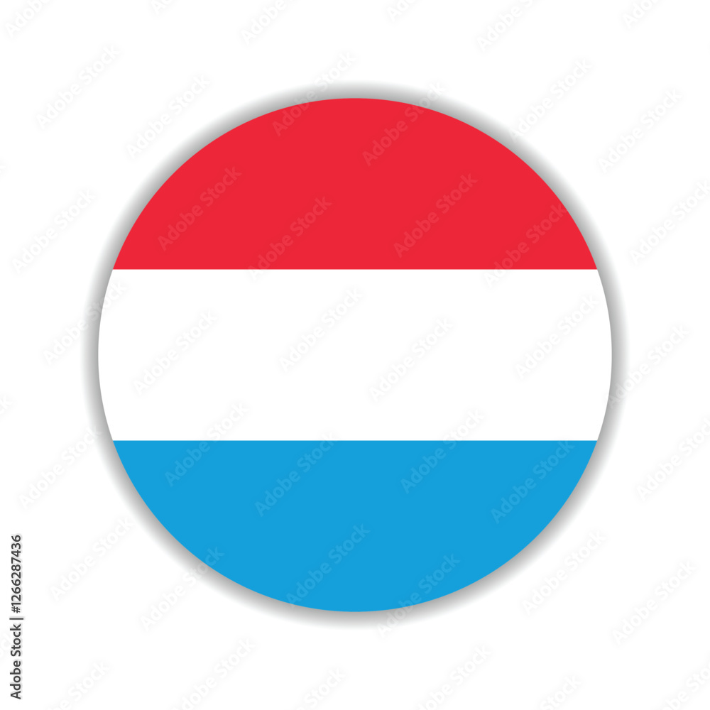 Luxembourg flag circle icon vector illustration design Luxembourg flag circle icon vector illustration design