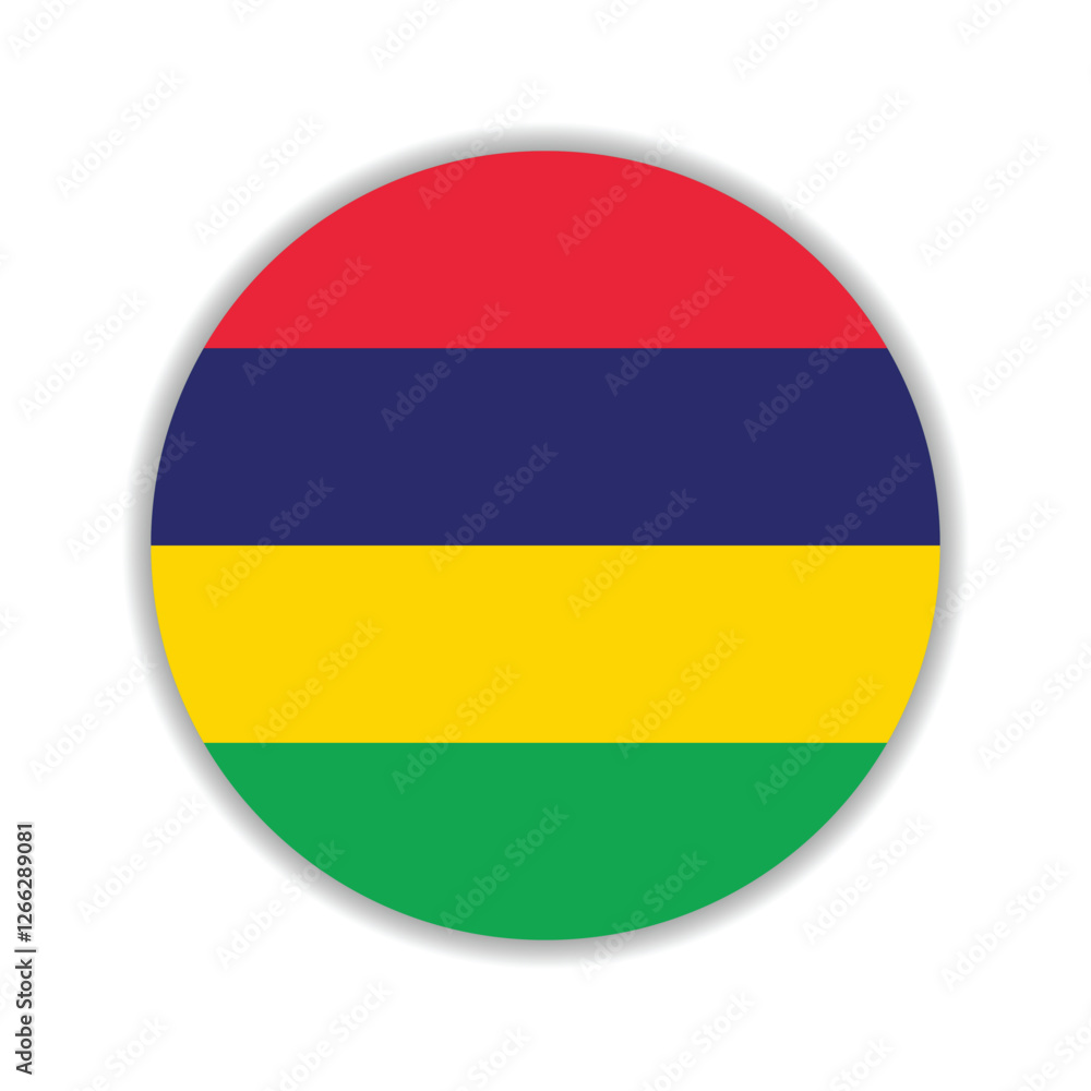Mauritius flag circle icon vector illustration design Mauritius flag circle icon vector illustration design