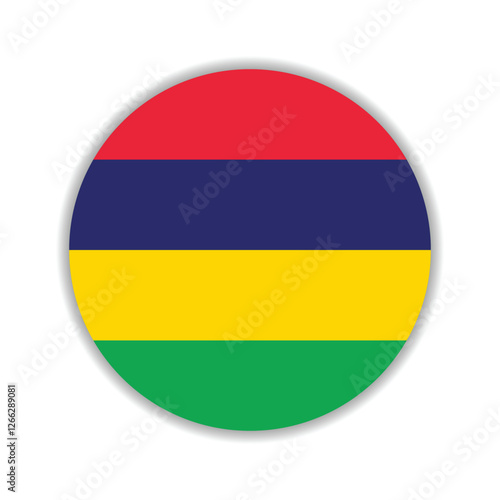 Free Download Mauritius flag circle icon vector illustration design - GFXLoad