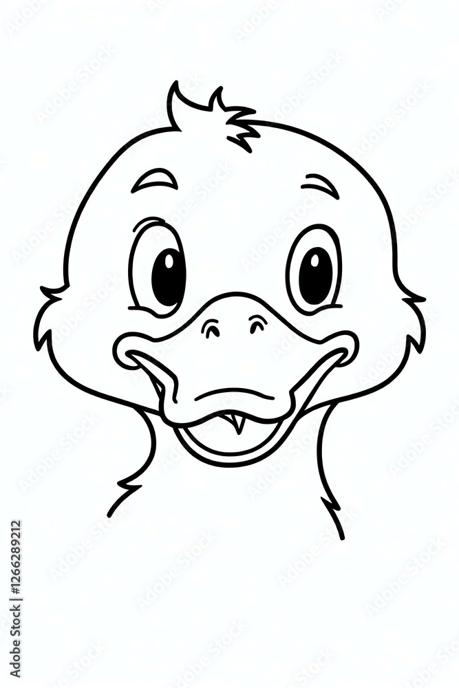 stunning illustration of duck face drawing layout for coloring sheet stunning illustration of duck face drawing layout for coloring sheet