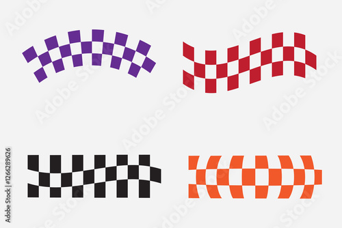 set of checkerboard good for sticker, decal, y2k element, streetwear element, etc
