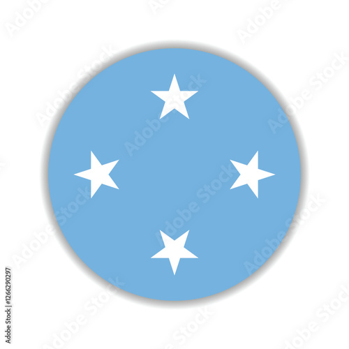 Micronesia flag circle icon vector illustration design