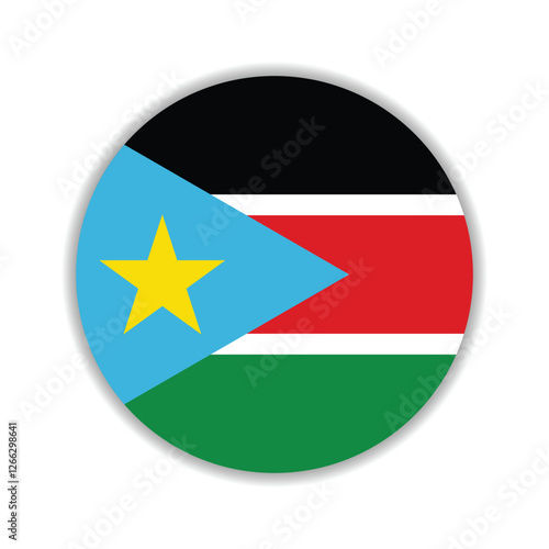 South Sudan flag circle icon vector illustration Free Download South Sudan flag circle icon vector illustration - GFXLoad
