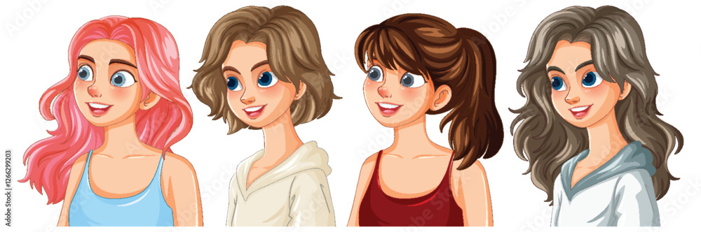 Diverse Hairstyles and Expressions Diverse Hairstyles and Expressions