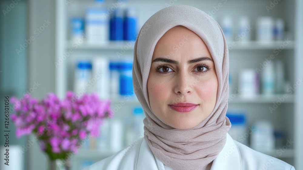 Pharmacist woman portrait, clinic, healthcare Pharmacist woman portrait, clinic, healthcare