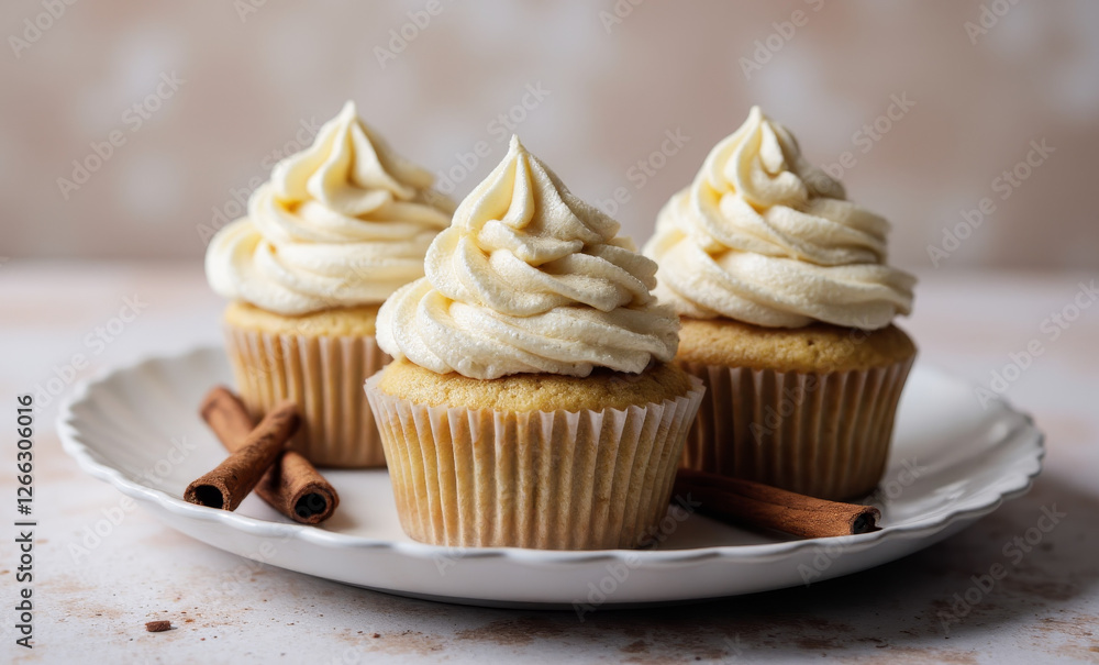 Vanilla Chai Latte Cupcakes with Cinnamon Buttercream Vanilla Chai Latte Cupcakes with Cinnamon Buttercream