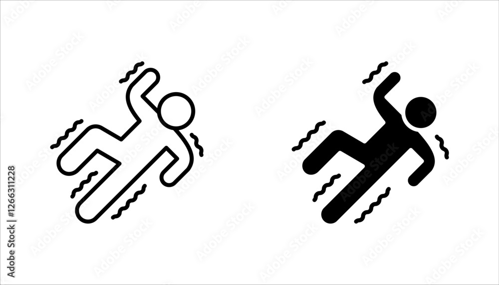 Epilepsy linear icon set, Shaking and tremor. Epileptic stroke. Mental disorder. vector illustration on white background Epilepsy linear icon set, Shaking and tremor. Epileptic stroke. Mental disorder. vector illustration on white background
