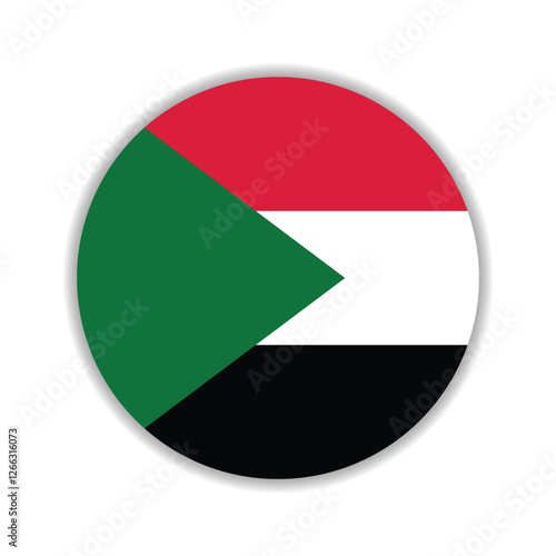 Free Download Sudan flag circle icon vector illustration - GFXLoad