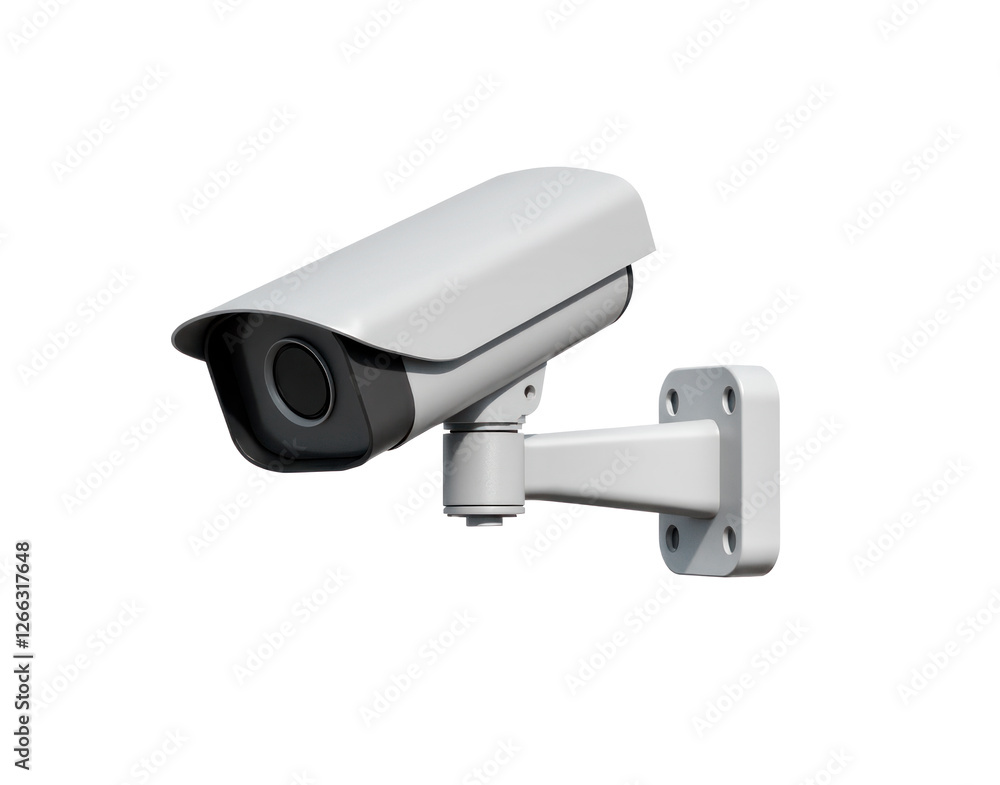 White security CCTV camera isolated on white White security CCTV camera isolated on white